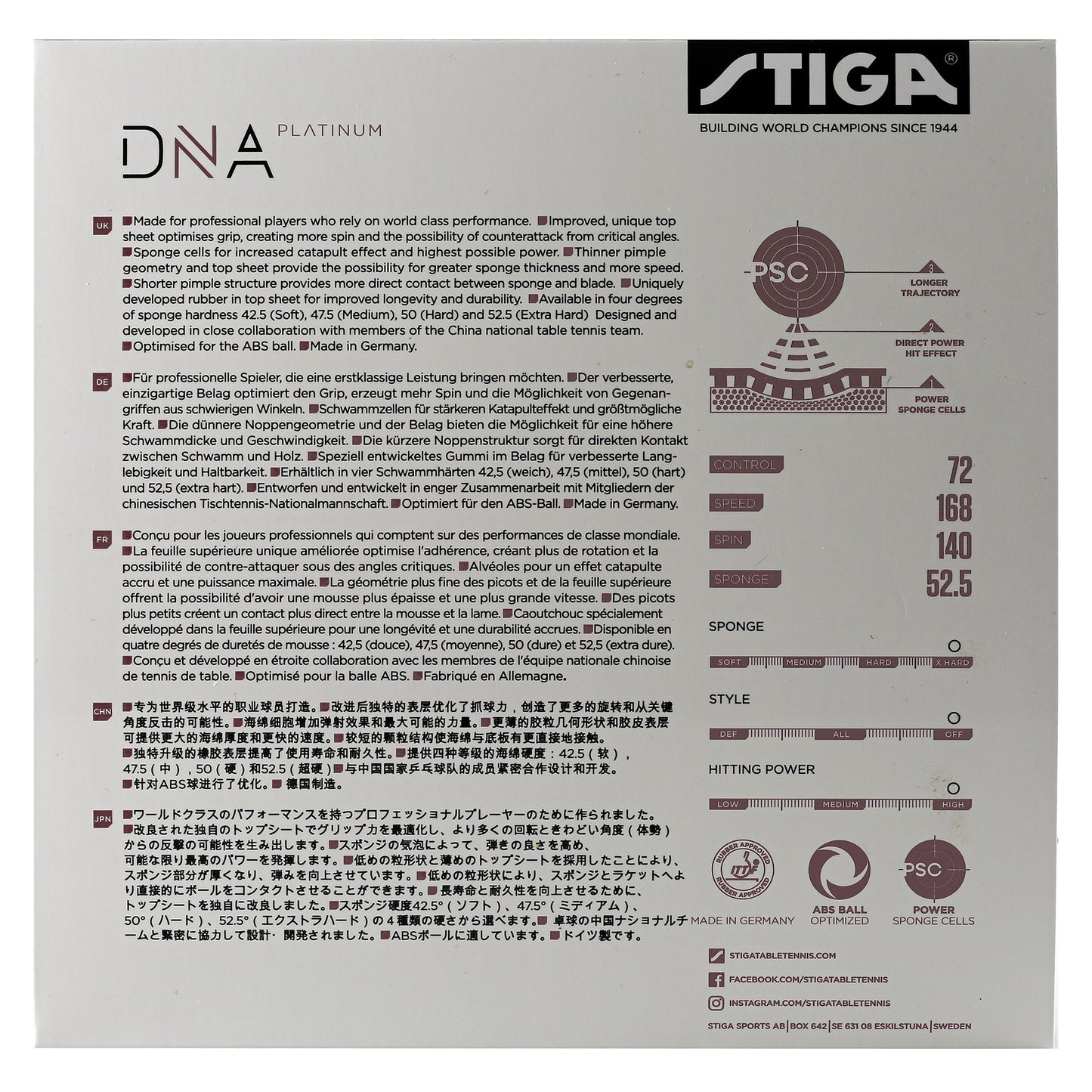 Stiga DNA Platinum XH