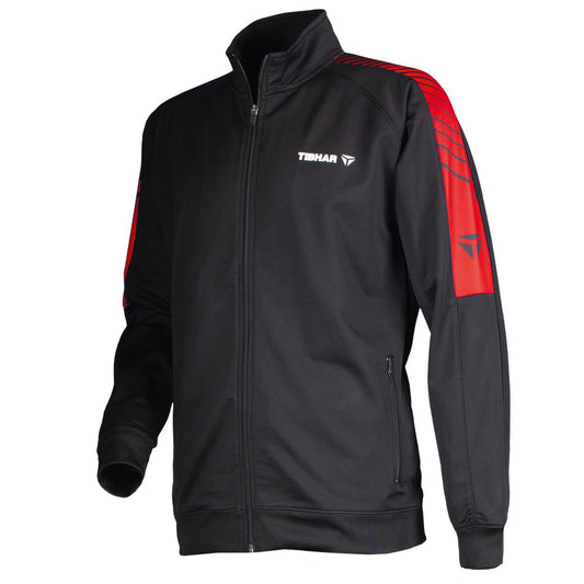 Tibhar Tracksuit Jacket Domino Black Red - Killypong