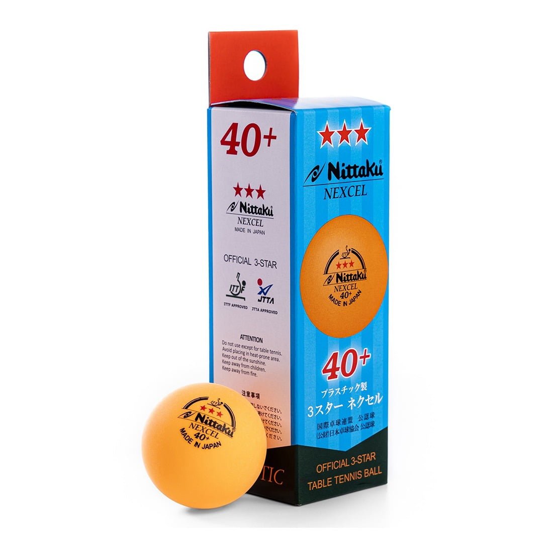 Nittaku Nexcel 40+*** orange 3 ballen
